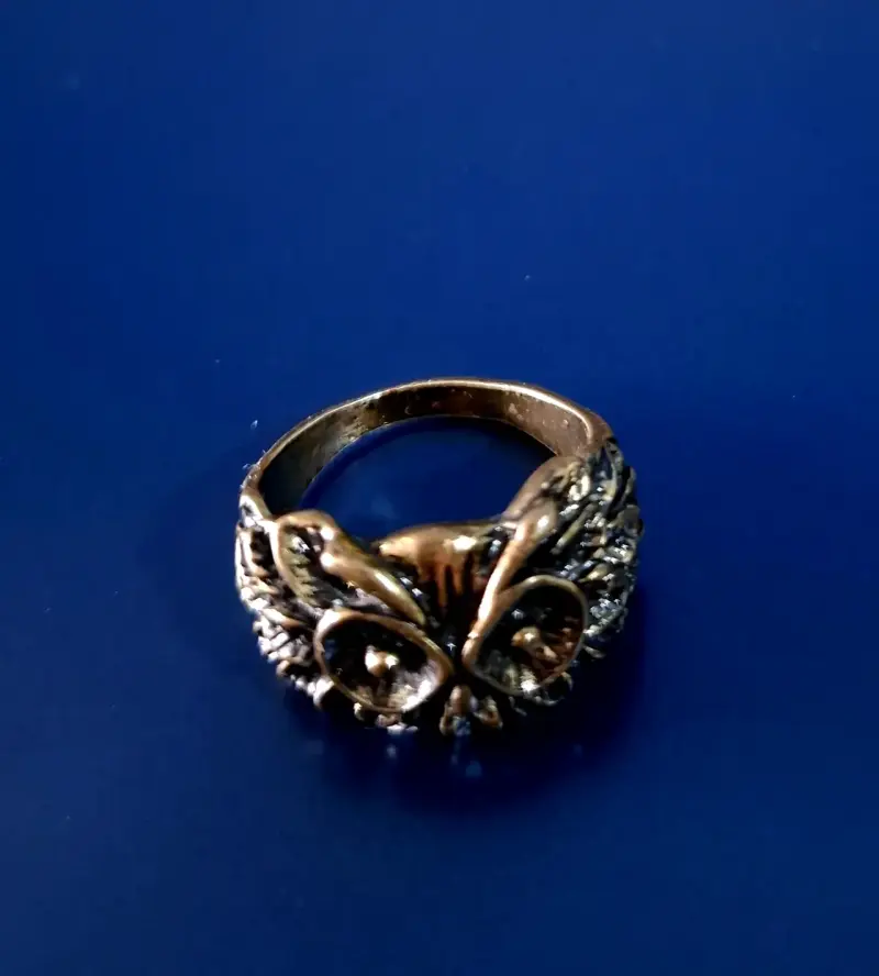 Anillo de bronce con diseño de Búho