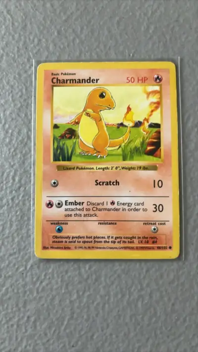 Carta Pokémon Charmander 1999 en buen estado - miniatura 1