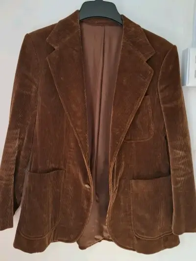 Blazer de pana marrón para hombre - miniatura 1