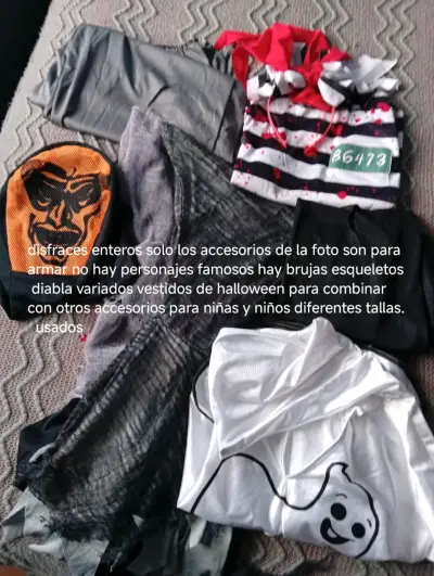 Lote de 110 Disfraces de Halloween+ 7 accesorios - miniatura 5