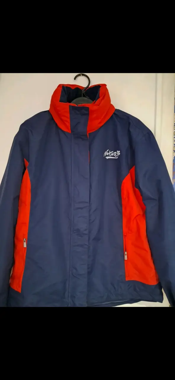 Chaqueta impermeable Nature azul y roja - 1