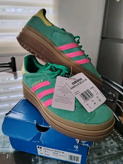 Zapatillas Adidas Gazelle Bold Mujer Verde - miniatura 1