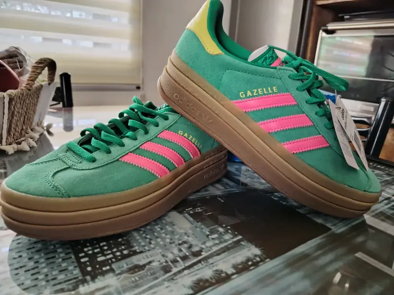 Zapatillas Adidas Gazelle Bold Mujer Verde - 2