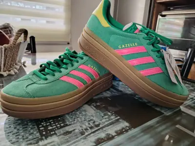 Zapatillas Adidas Gazelle Bold Mujer Verde - miniatura 2