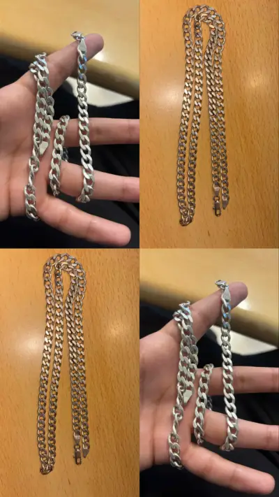 Cadena de plata 925 estilo Grumet - miniatura 1
