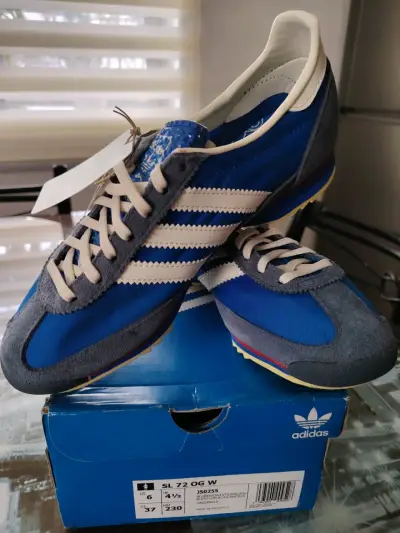 Zapatillas Adidas SL 72 OG W Azul y Blanco - miniatura 2