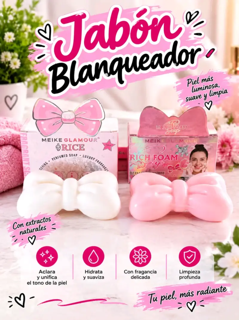 Jabón Blanqueador Meike Glamour Rice