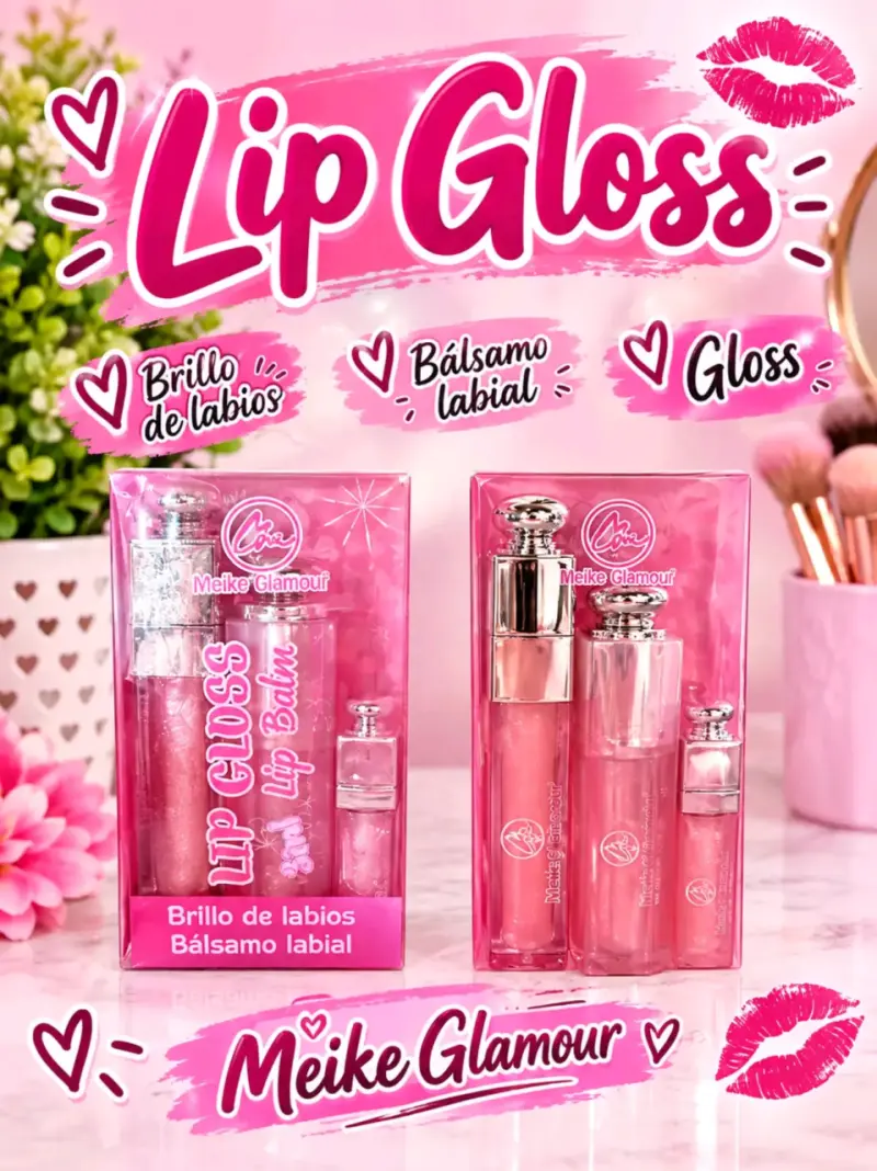 Set de Brillo de Labios Meike Glamour
