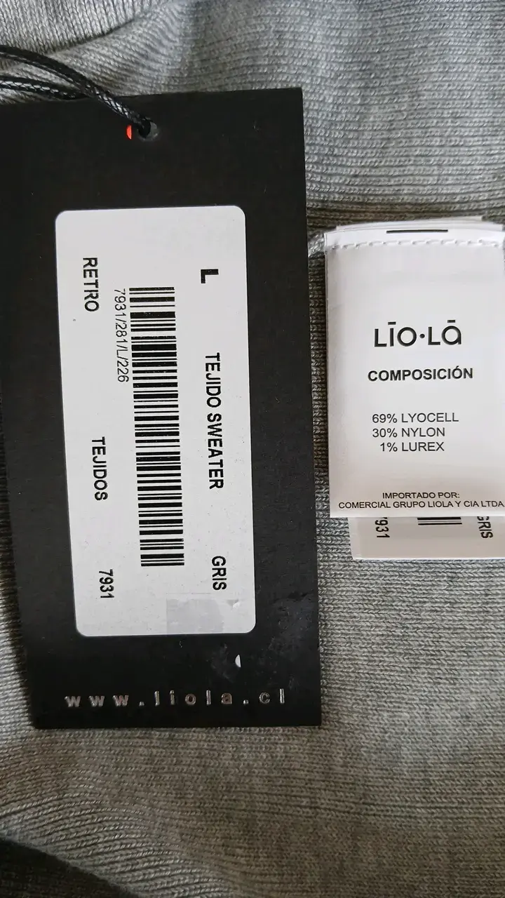 Suéter gris de cuello alto Lio-La - 2