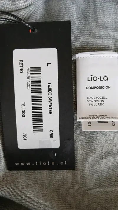 Suéter gris de cuello alto Lio-La - miniatura 2