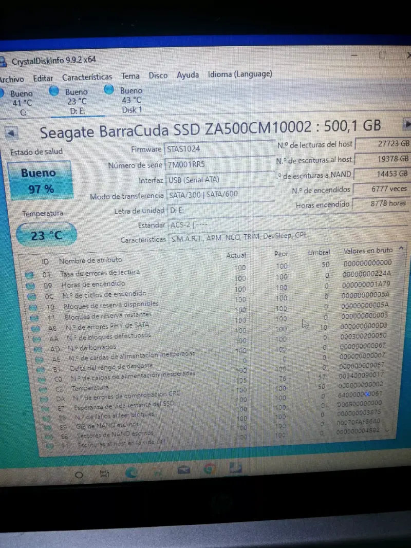 Disco SSD Seagate Barracuda 500GB SATA 6Gb/s - 3