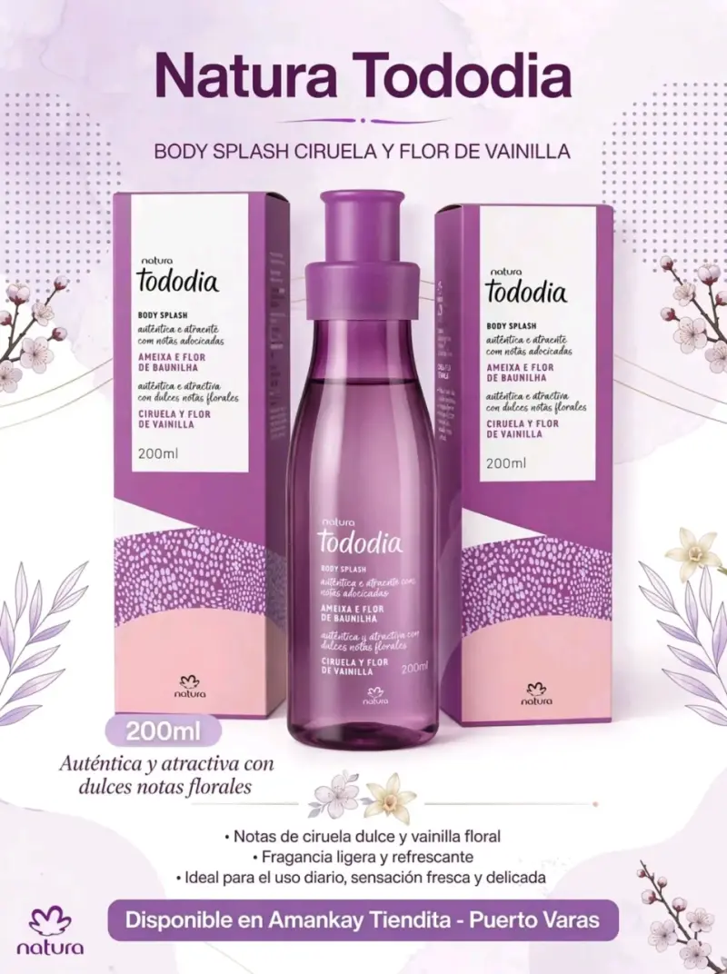 Body Splash Tododia Ciruela y Vainilla 200ml