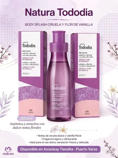 Body Splash  Tododia Ciruela y Vainilla 200ml - miniatura 1