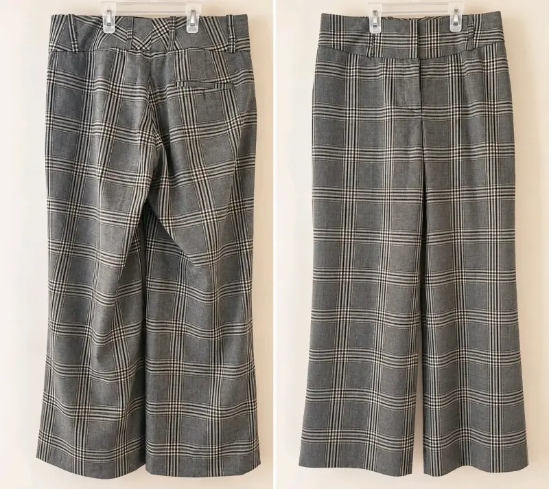 Pantalones a cuadros grises - 2