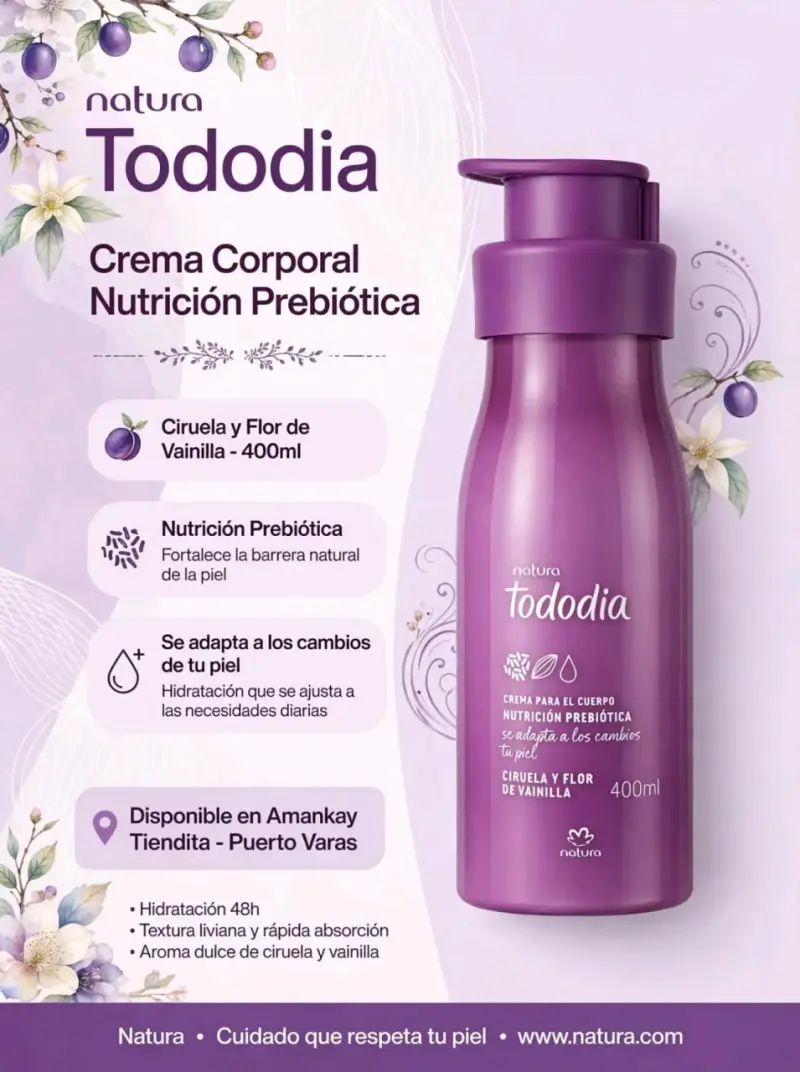 Crema Corporal Tododia Ciruela y Vainilla 40