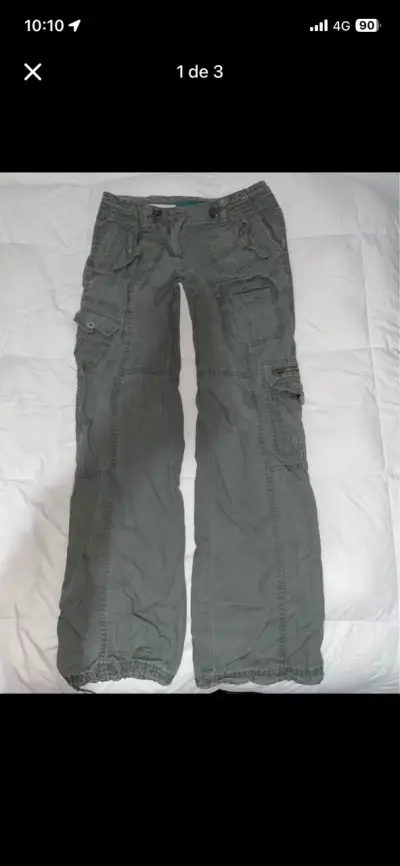 pantalon cargo tiro bajo - miniatura 1