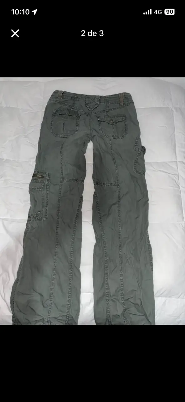pantalon cargo tiro bajo - 2