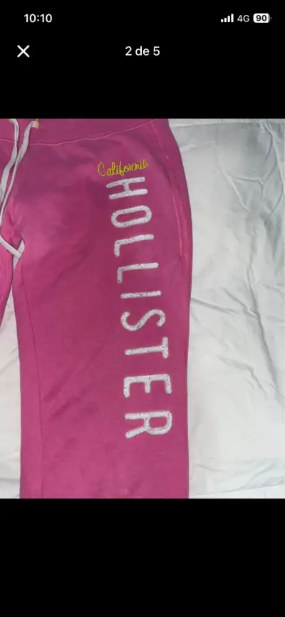 Pantalones deportivos rosas Hollister para mujer - miniatura 2