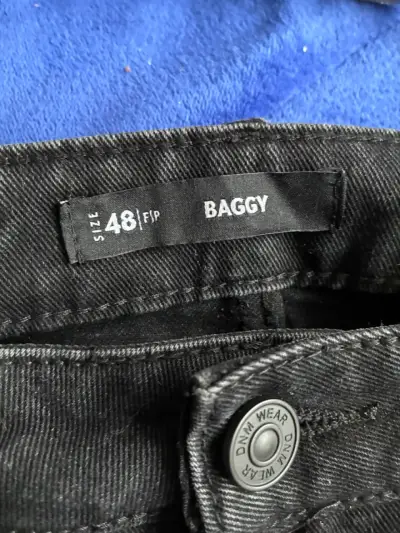 Pantalones negros baggy talla 48 - miniatura 2