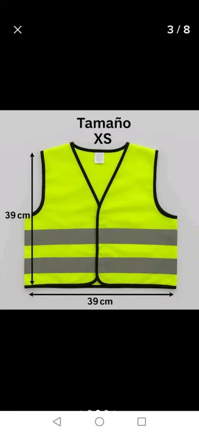 Chaleco Reflectante Infantil Amarillo Talla XS - miniatura 1