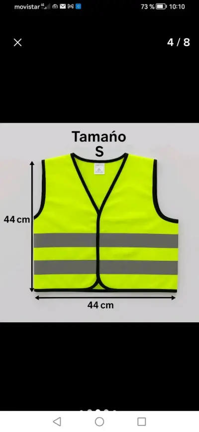 Chaleco Reflectante Infantil Amarillo Talla XS - miniatura 4