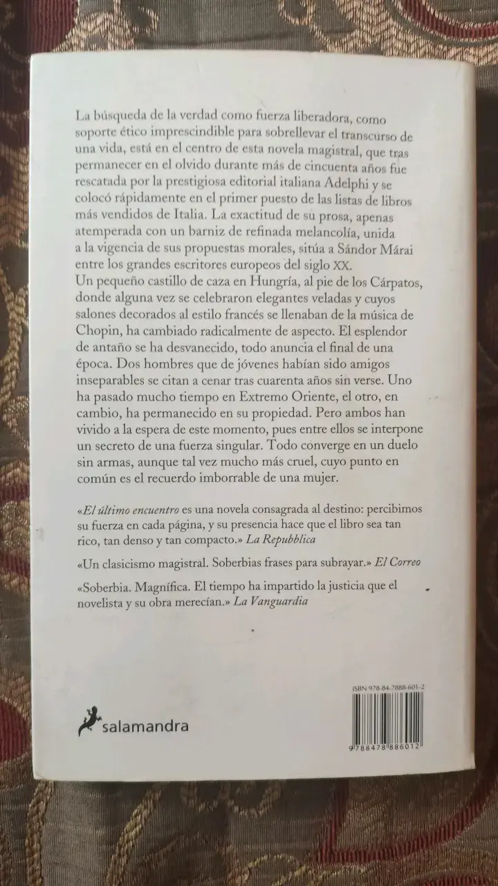 Libro El Último Encuentro de Sándor Márai - 2