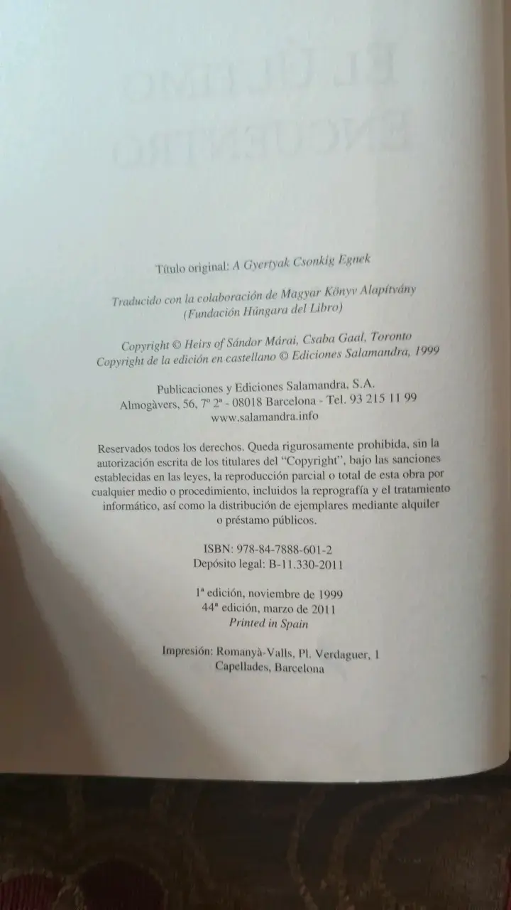 Libro El Último Encuentro de Sándor Márai - 5
