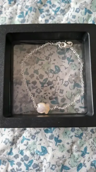 Pulsera de plata con dije de nácar Tous 18 cms - miniatura 1