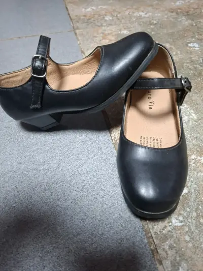Zapatos de baile flamenco negros con hebilla - miniatura 1