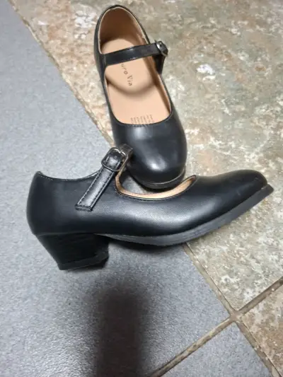 Zapatos de baile flamenco negros con hebilla - miniatura 2