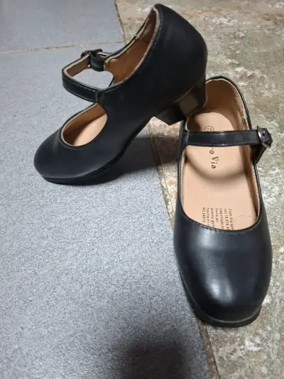 Zapatos de baile flamenco negros con hebilla - miniatura 3
