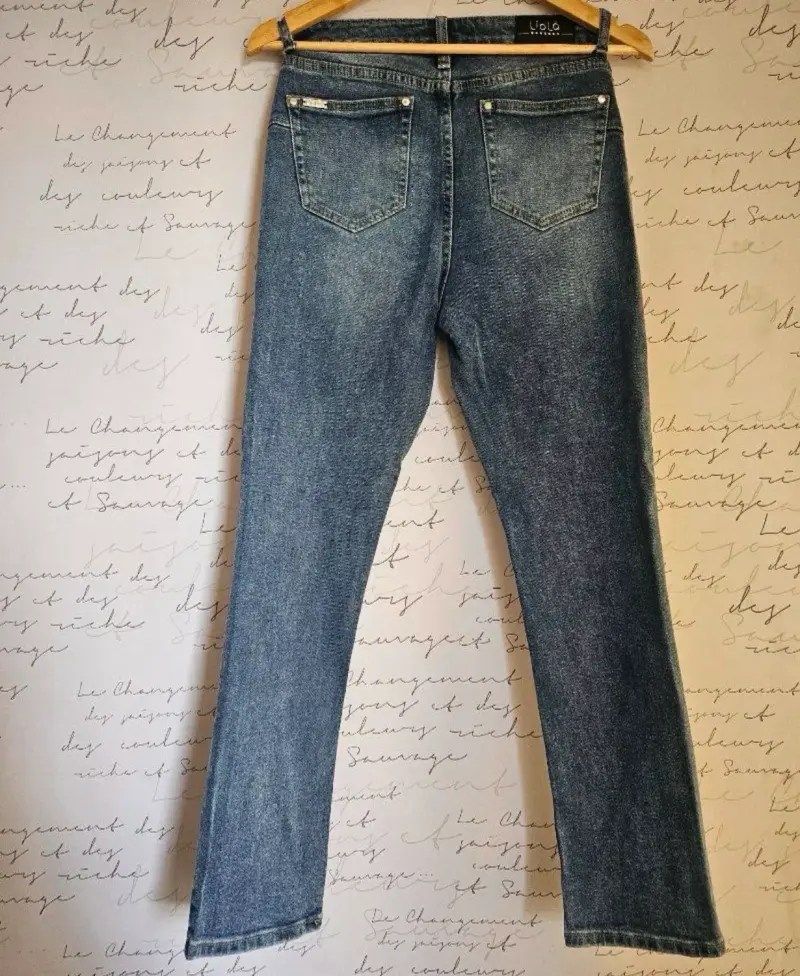 Jeans de mujer con diseño de puntos - 2