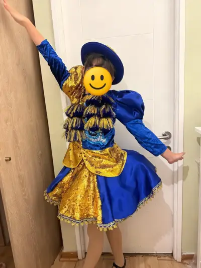 Traje de Caporal Infantil Azul y Dorado - miniatura 1