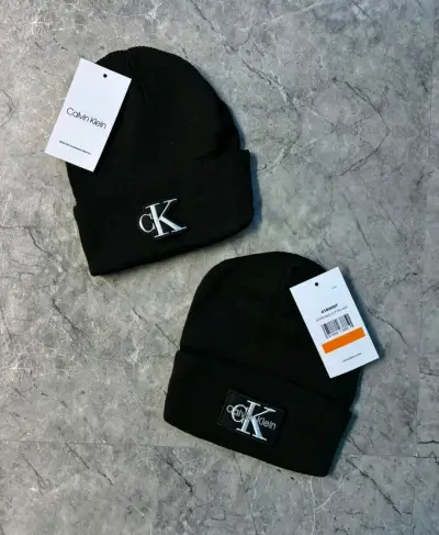 Gorros de lana negros Boss y Calvin Klein - miniatura 1