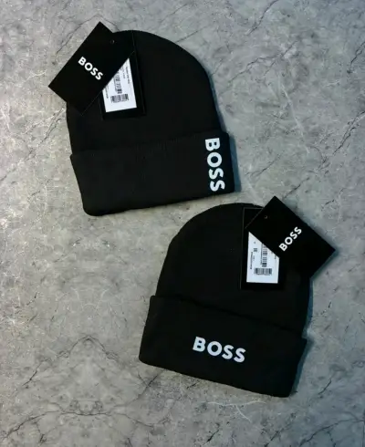 Gorros de lana negros Boss y Calvin Klein - miniatura 2