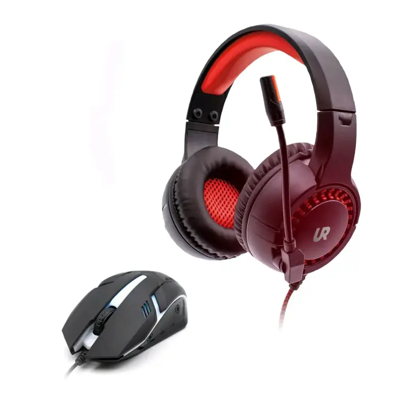 Auriculares y Mouse Gamer con Micrófono