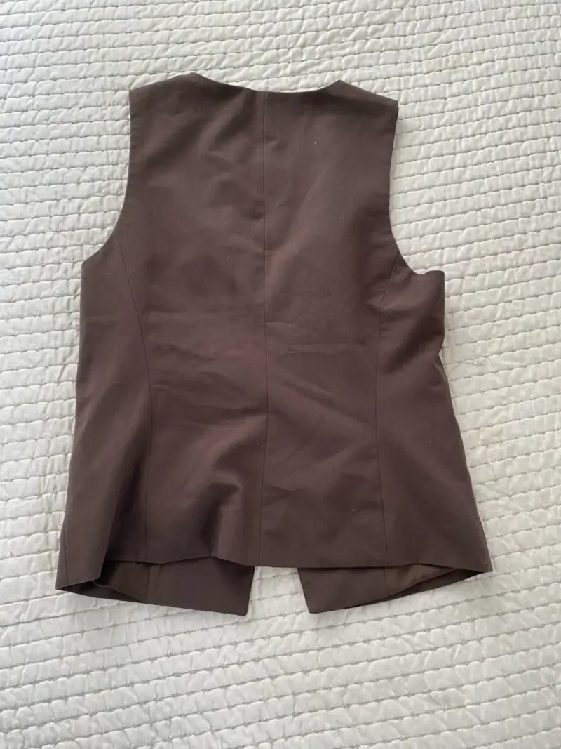 Chaleco marrón sin mangas Sybilla talla L - 2