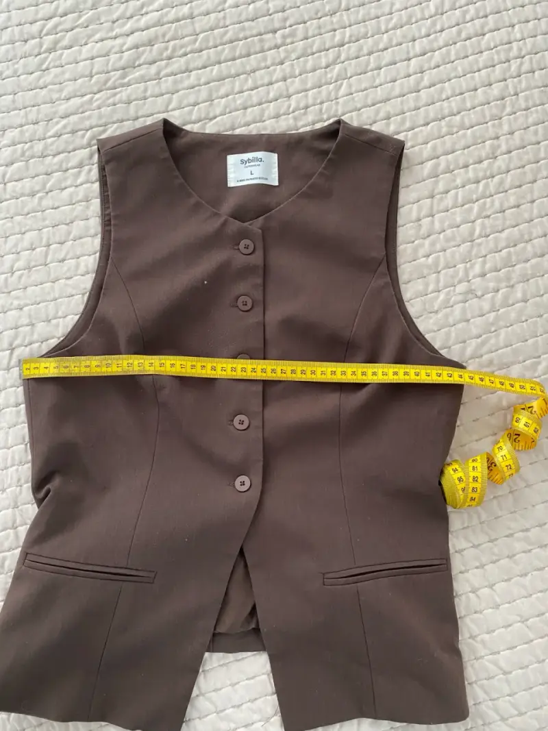 Chaleco marrón sin mangas Sybilla talla L - 3