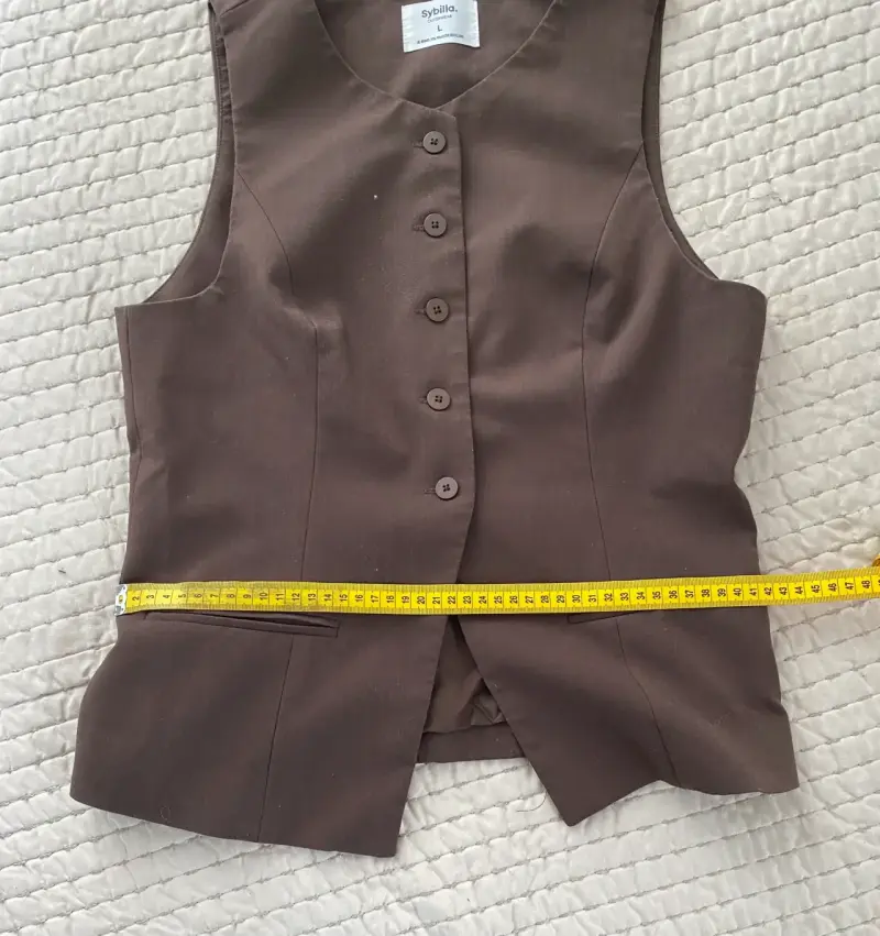 Chaleco marrón sin mangas Sybilla talla L - 4