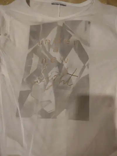 Polera Blanca Estampada Zara Mujer - miniatura 3