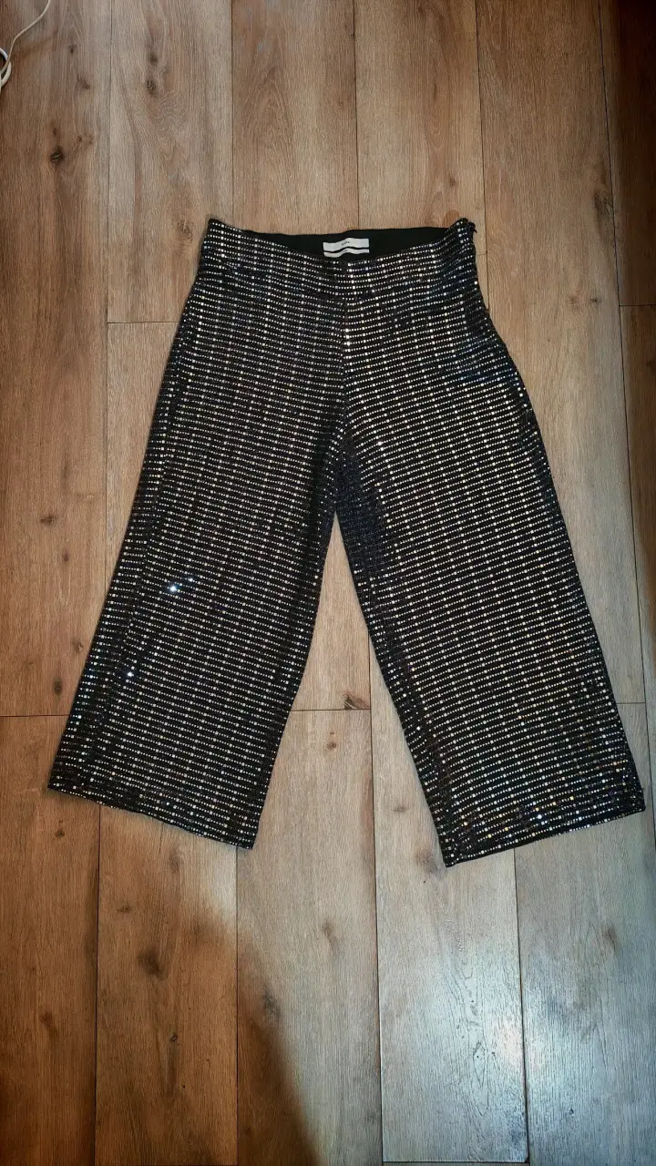 Pantalones de lentejuelas negros para fiesta - 2
