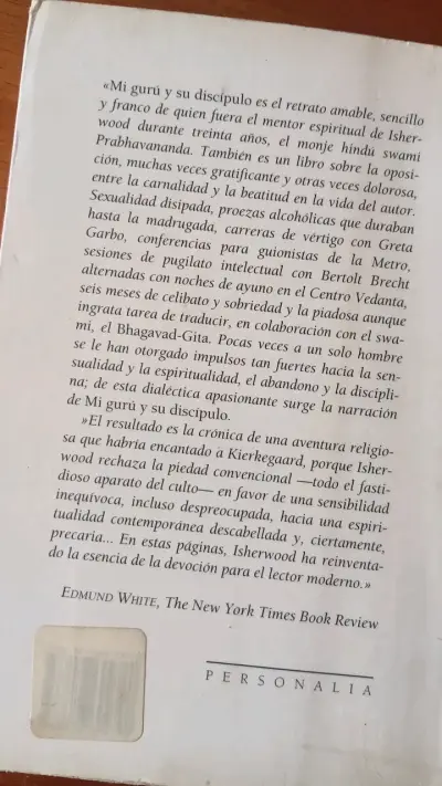 Libro 'Mi Gurú y Su Discípulo' de Christopher Isherwood - miniatura 2