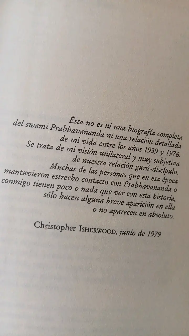 Libro 'Mi Gurú y Su Discípulo' de Christopher Isherwood - 4