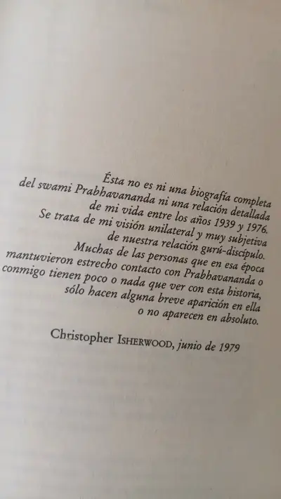 Libro 'Mi Gurú y Su Discípulo' de Christopher Isherwood - miniatura 4