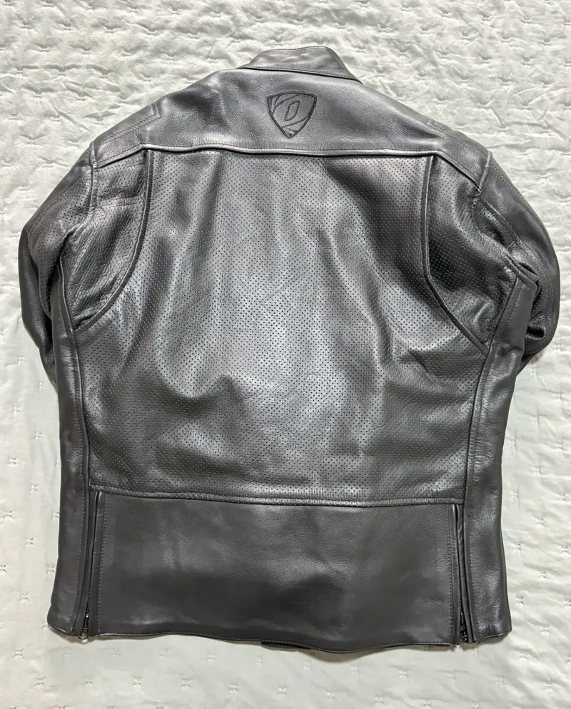 Chaqueta de cuero negra para motociclista Octane - 2