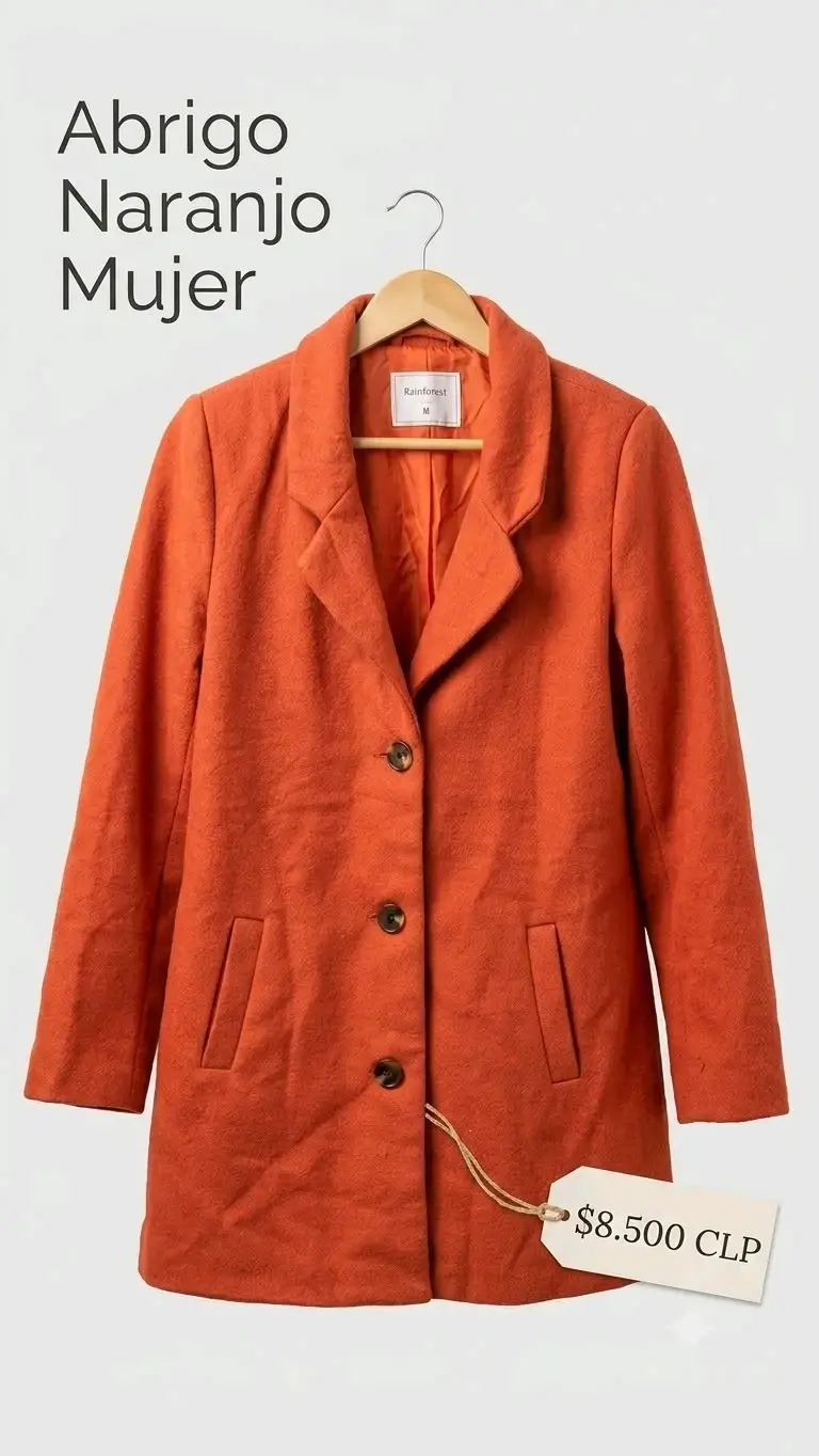Abrigo Naranja Mujer Rainforest Talla M