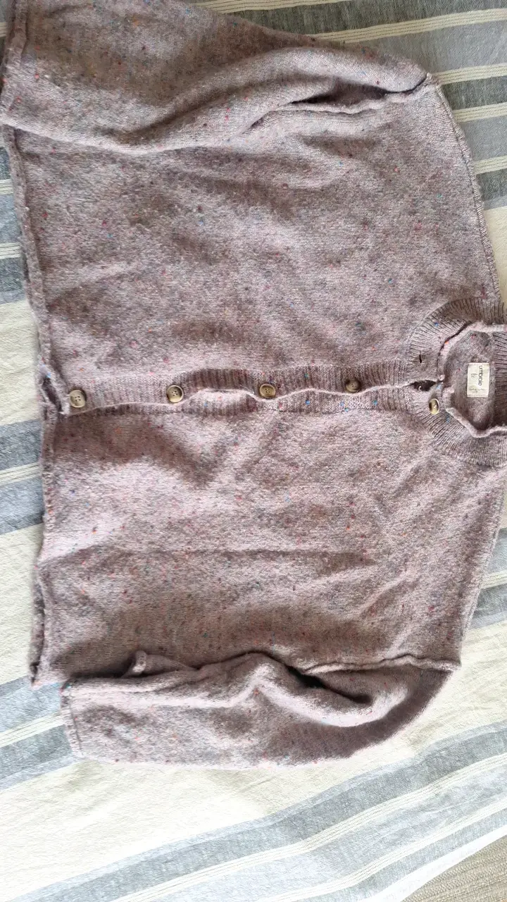 Cardigan de lana Umbrale color gris jaspeado - 1