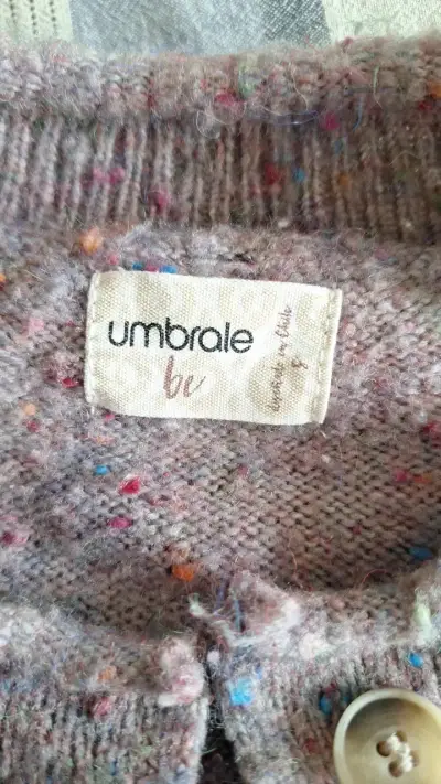 Cardigan de lana Umbrale color gris jaspeado - miniatura 2