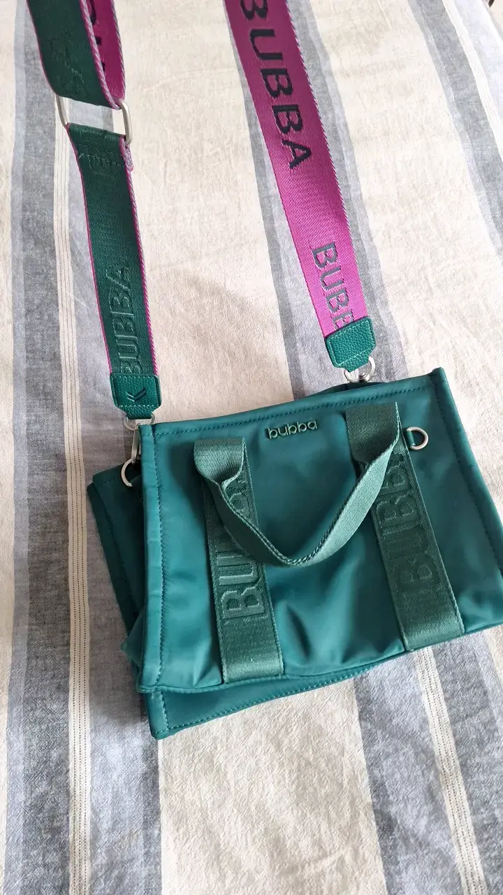 Bolso de mano verde Bubba con correa ajustable - 3