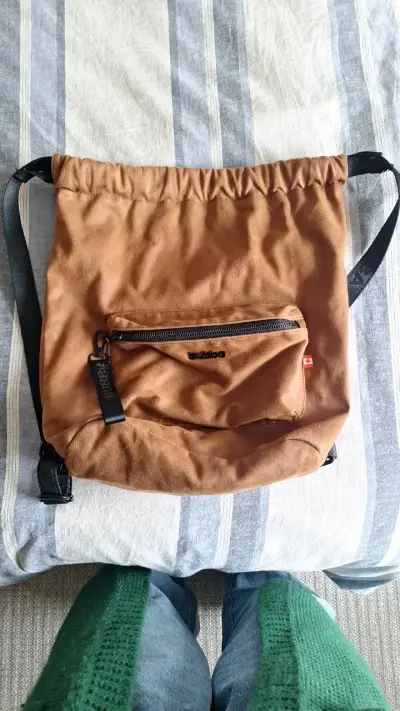 Mochila de cuero marrón Bubba - miniatura 1